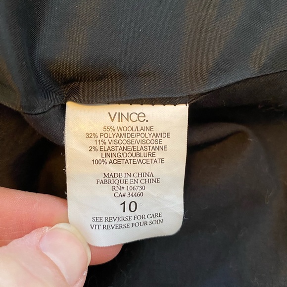 Vince Wool Gray Blazer Suit Jacket Top (Size 10) - Picture 7 of 9